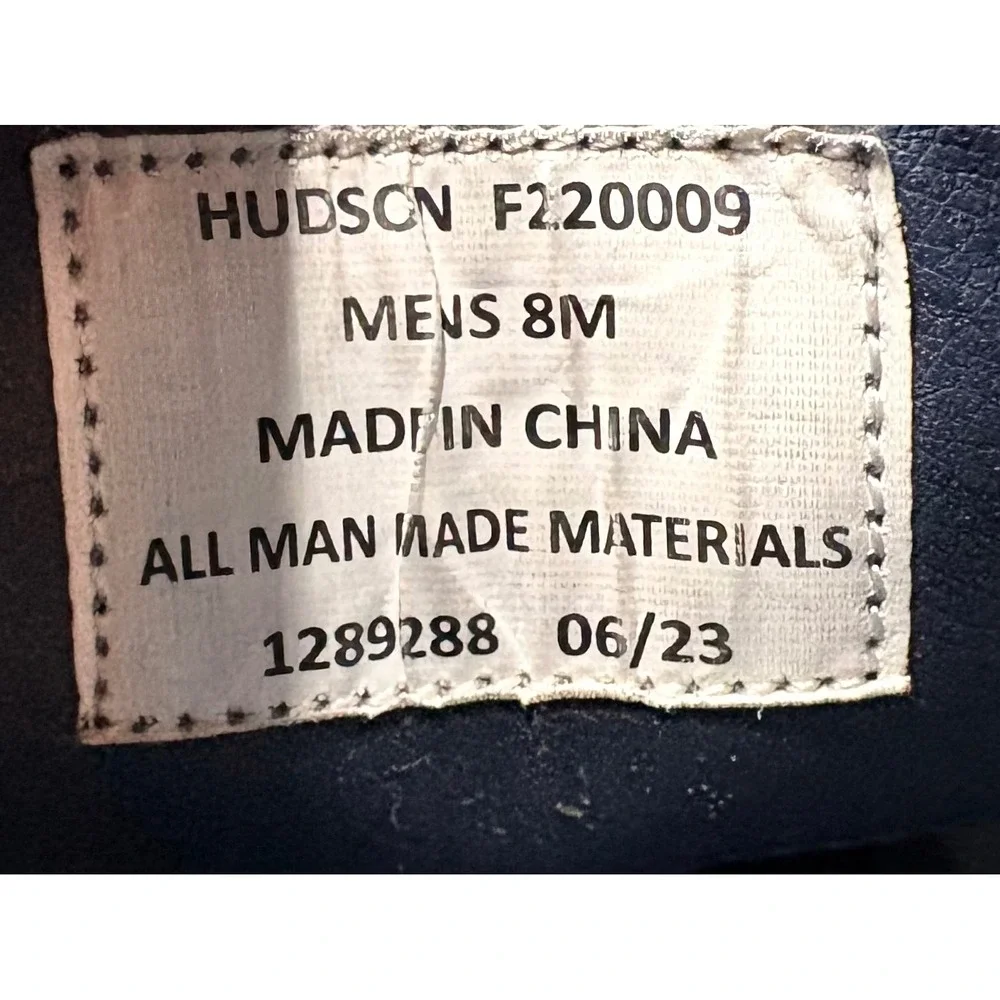 Freeman Hudson F220009 Mens 8M Black Grey Cap Toe Memory Foam Derby Shoes